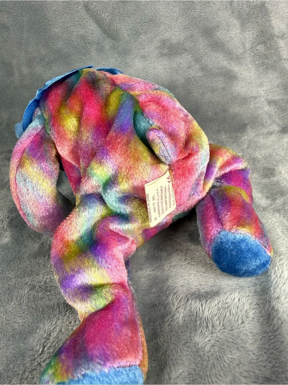 Ty Beanie Baby September Birthday Bear Vintage 2001 Sapphire Nose